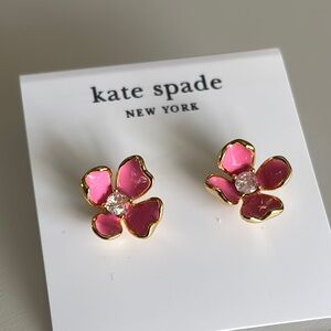 ♠️⭐️ Kate Spade Pink and Gold Floral Stud Earrings 💛♠️